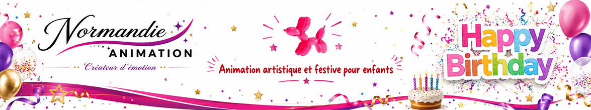 anniversaire enfant animation sculpture ballon tatouage paillette sculpteur manche calvados orne
